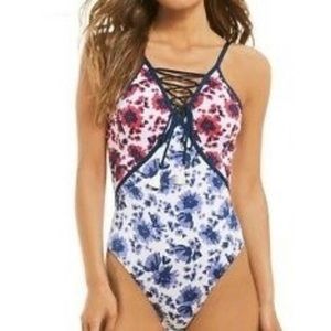 NWT S,M Gibson Latimer red/white/blue one piece